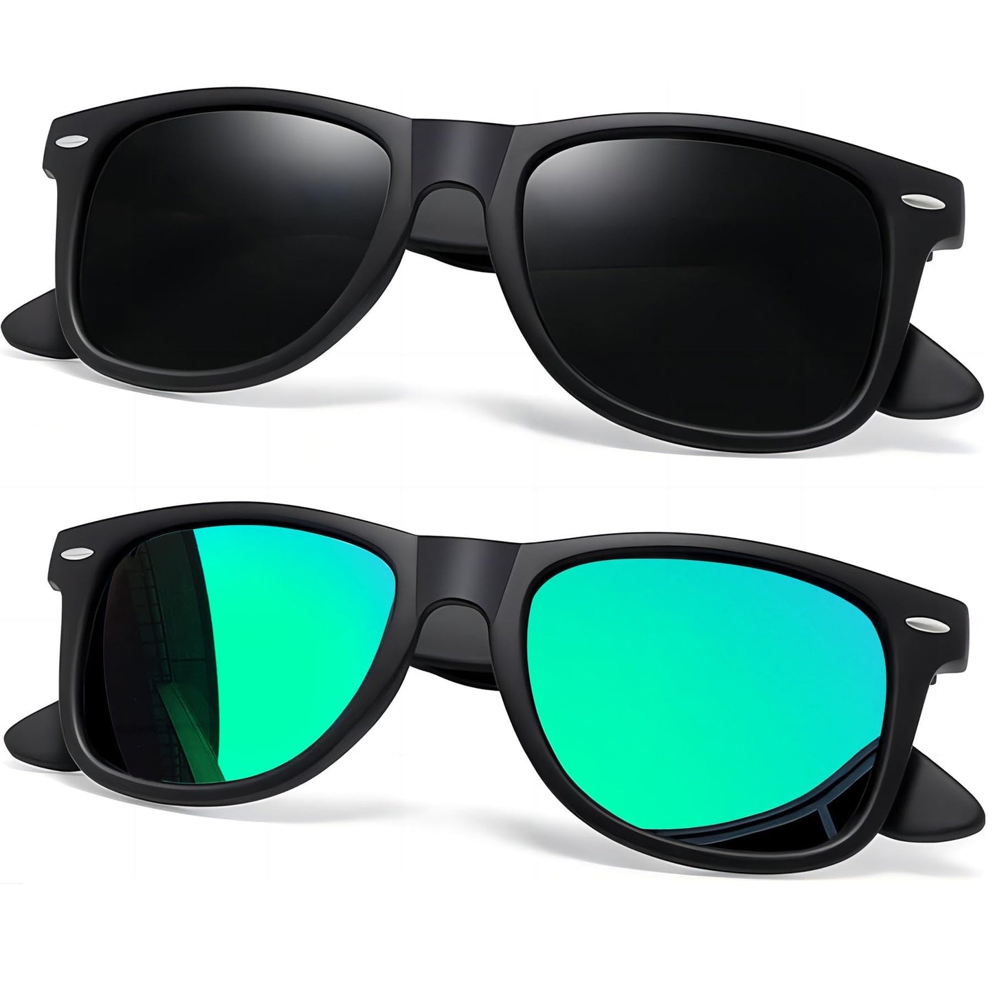 Joopin Square Polarized Sunglasses for Men Women UV400 Protection Driving | Retro Sun Glasses Reduce Glare, 100% UV400 Protection, Lightweight, Durable, Timeless Style for Driving, Fishing, Daily Wear