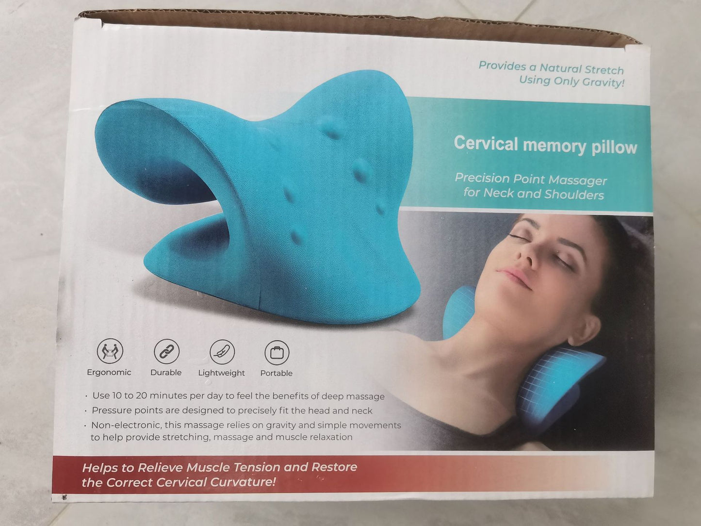 Korean Type c Cervical Spine Massage Pillow Fugui Bag Cervical Spine Orthosis Traction Massage Pillow Sleep Shoulder and Neck Massage Pillow