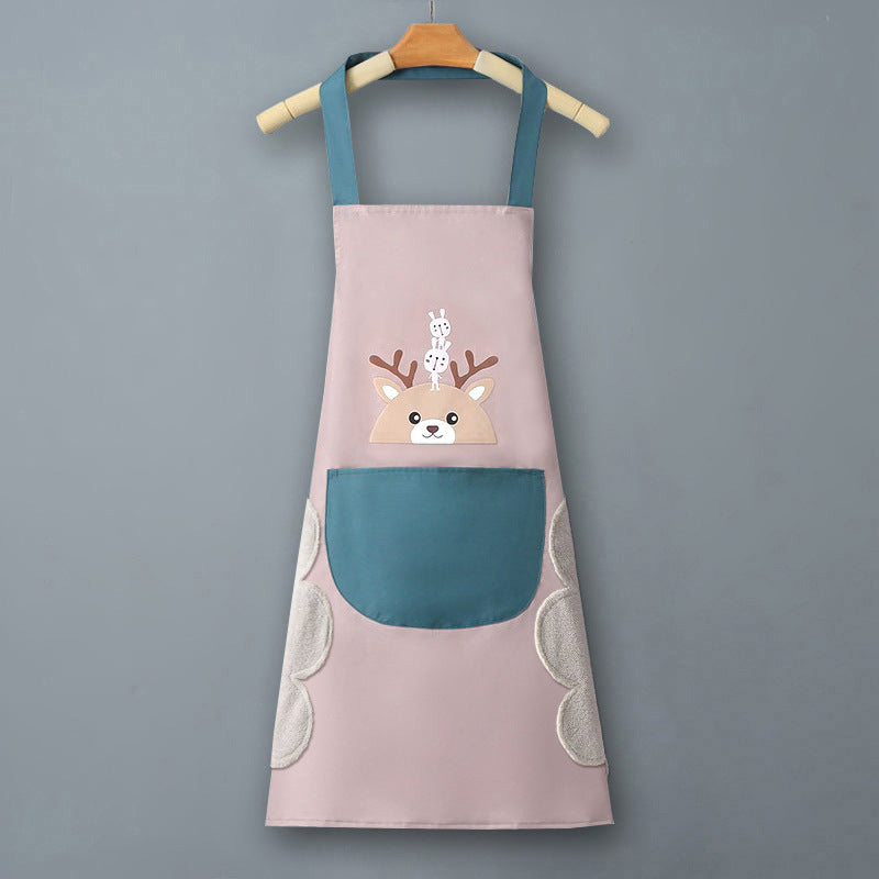 Logo advertising custom apron waterproof and oil-proof pvc kitchen cooking custom waist household a wholesale