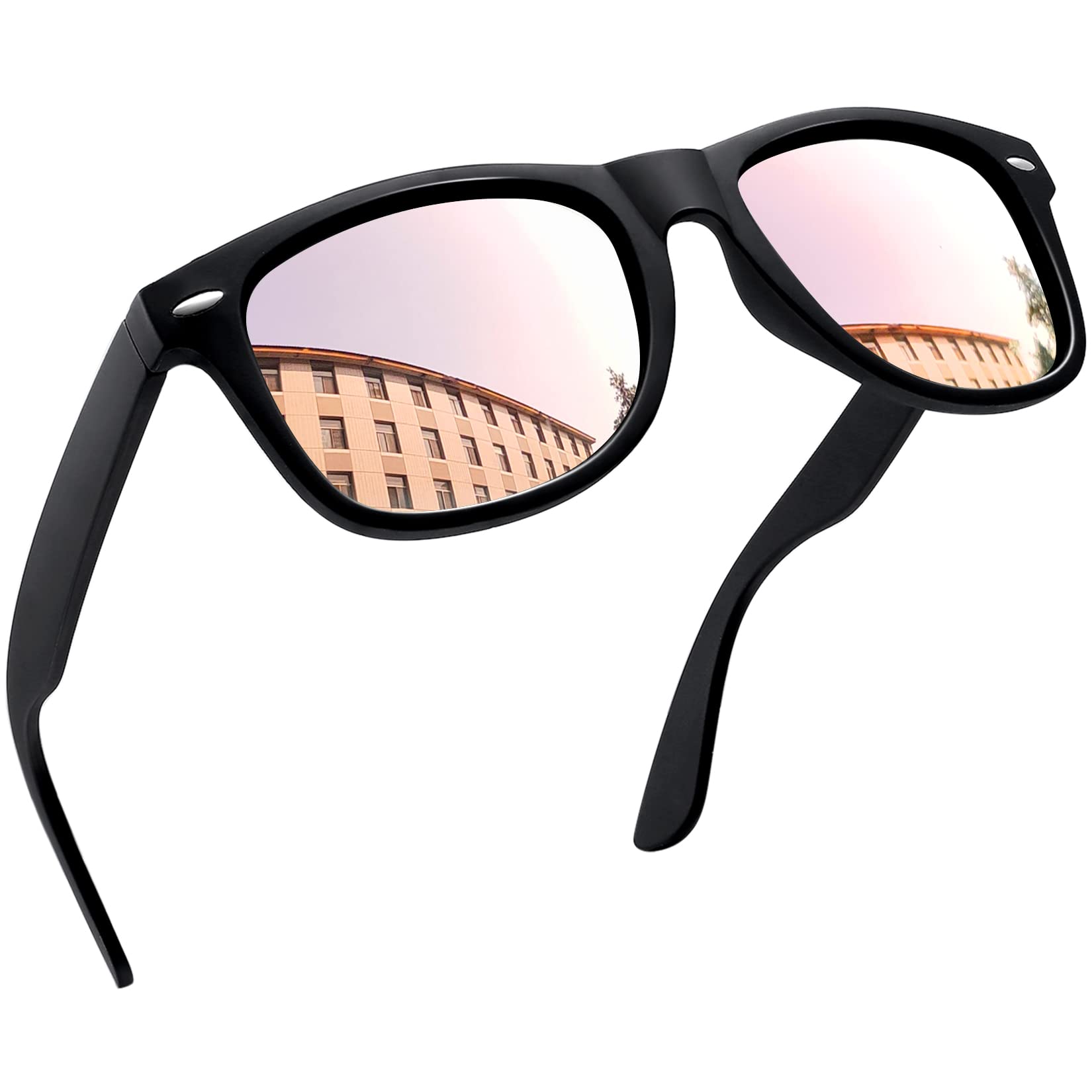 Joopin Square Polarized Sunglasses for Men Women UV400 Protection Driving | Retro Sun Glasses Reduce Glare, 100% UV400 Protection, Lightweight, Durable, Timeless Style for Driving, Fishing, Daily Wear