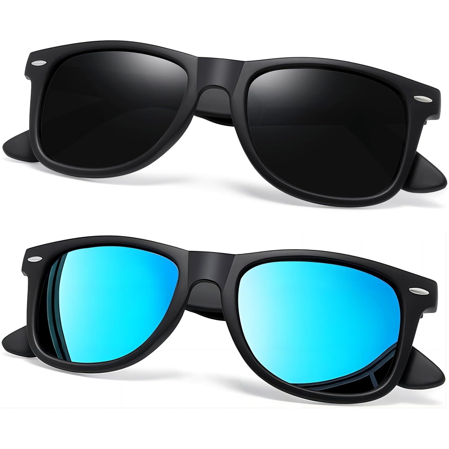 Joopin Square Polarized Sunglasses for Men Women UV400 Protection Driving | Retro Sun Glasses Reduce Glare, 100% UV400 Protection, Lightweight, Durable, Timeless Style for Driving, Fishing, Daily Wear