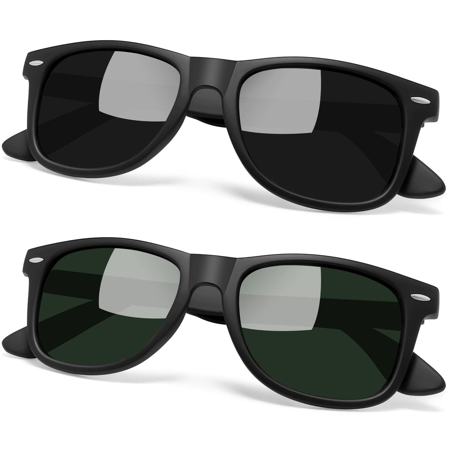 Joopin Square Polarized Sunglasses for Men Women UV400 Protection Driving | Retro Sun Glasses Reduce Glare, 100% UV400 Protection, Lightweight, Durable, Timeless Style for Driving, Fishing, Daily Wear