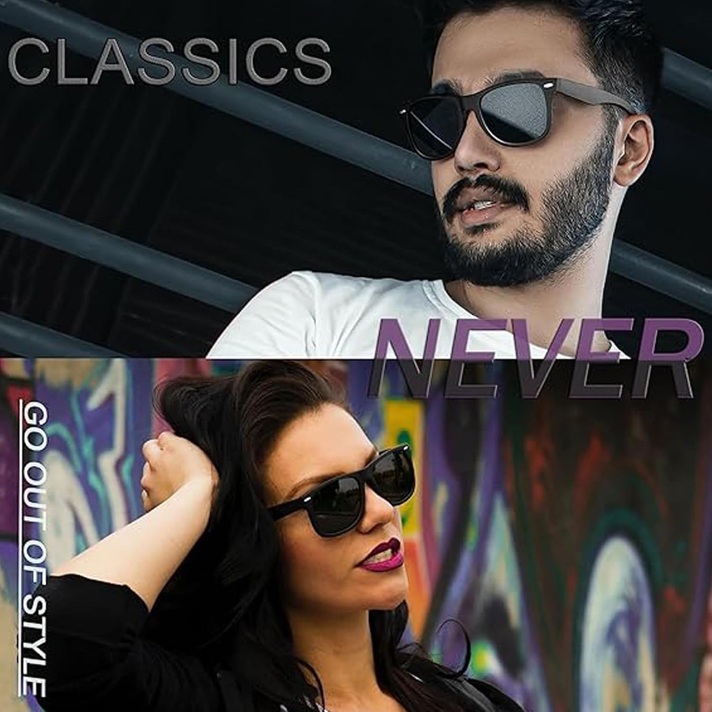 Joopin Square Polarized Sunglasses for Men Women UV400 Protection Driving | Retro Sun Glasses Reduce Glare, 100% UV400 Protection, Lightweight, Durable, Timeless Style for Driving, Fishing, Daily Wear