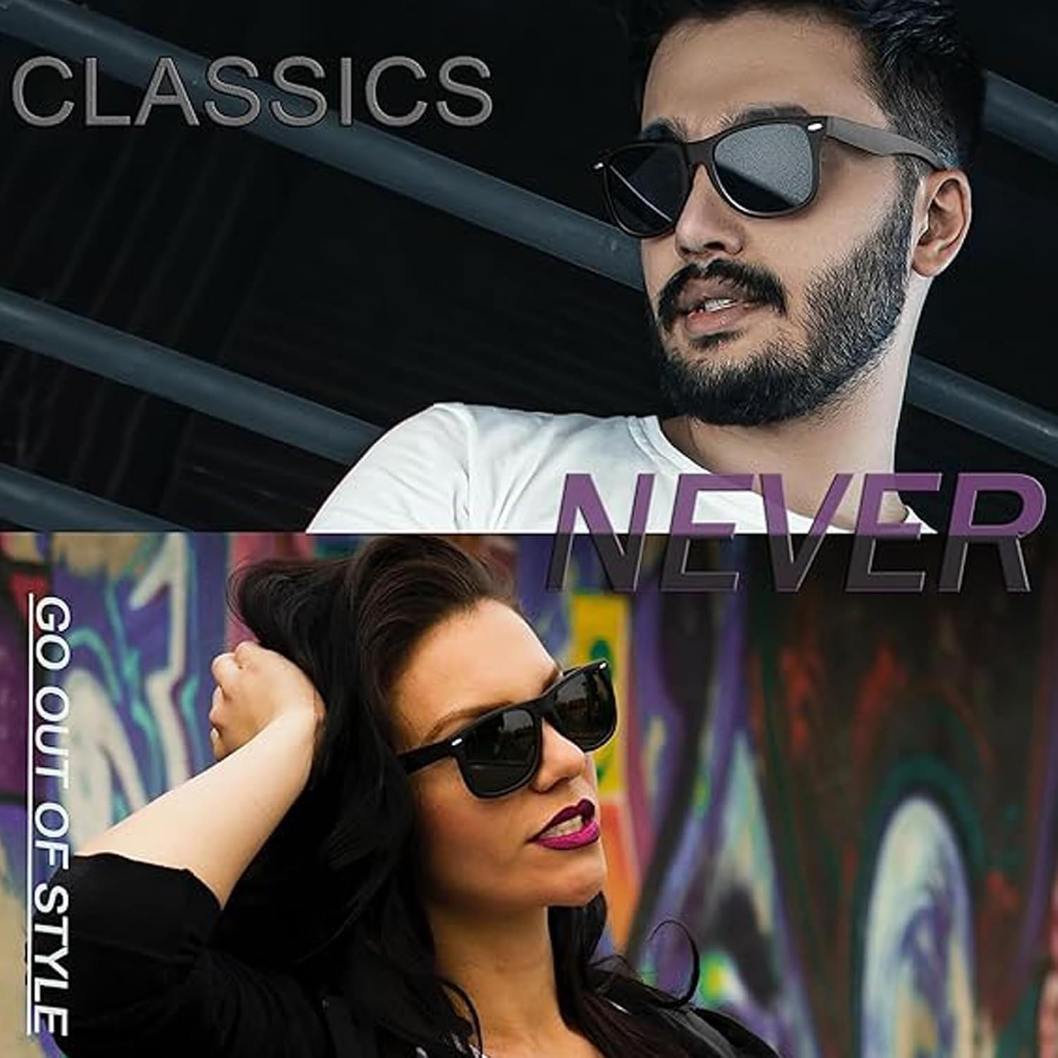 Joopin Square Polarized Sunglasses for Men Women UV400 Protection Driving | Retro Sun Glasses Reduce Glare, 100% UV400 Protection, Lightweight, Durable, Timeless Style for Driving, Fishing, Daily Wear