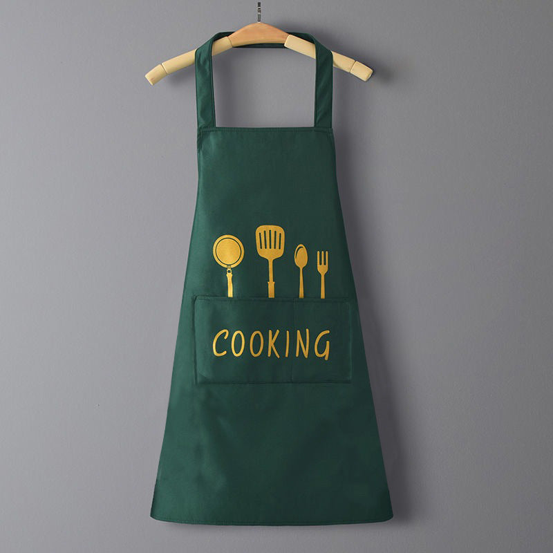 Logo advertising custom apron waterproof and oil-proof pvc kitchen cooking custom waist household a wholesale