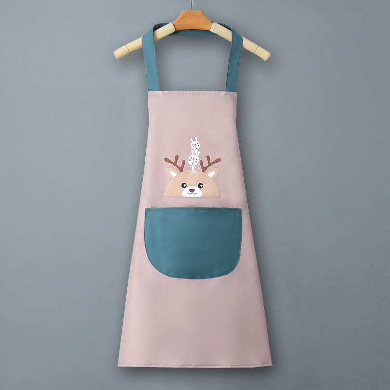 Logo advertising custom apron waterproof and oil-proof pvc kitchen cooking custom waist household a wholesale
