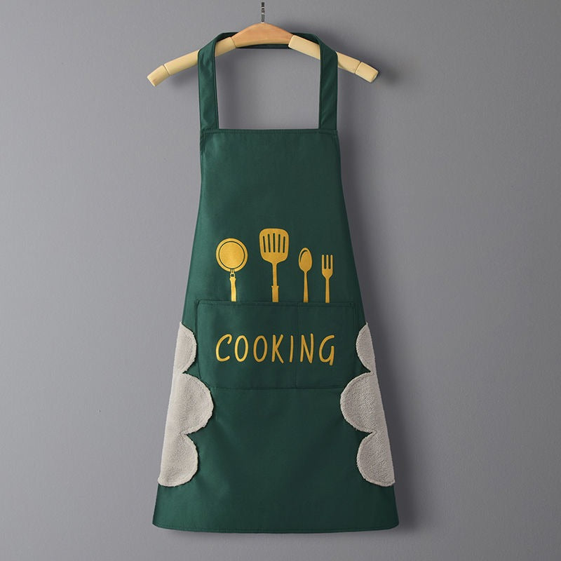 Logo advertising custom apron waterproof and oil-proof pvc kitchen cooking custom waist household a wholesale
