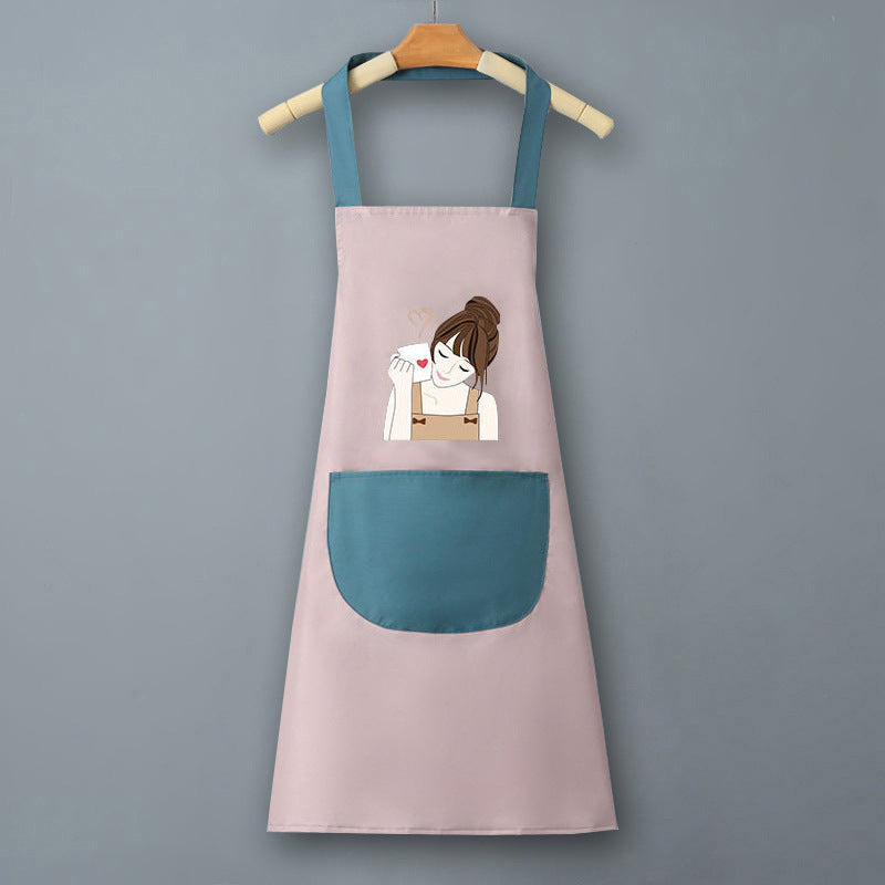 Logo advertising custom apron waterproof and oil-proof pvc kitchen cooking custom waist household a wholesale