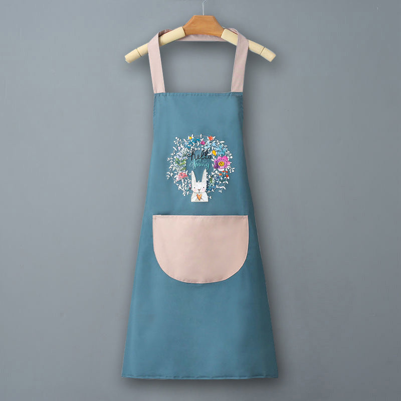 Logo advertising custom apron waterproof and oil-proof pvc kitchen cooking custom waist household a wholesale