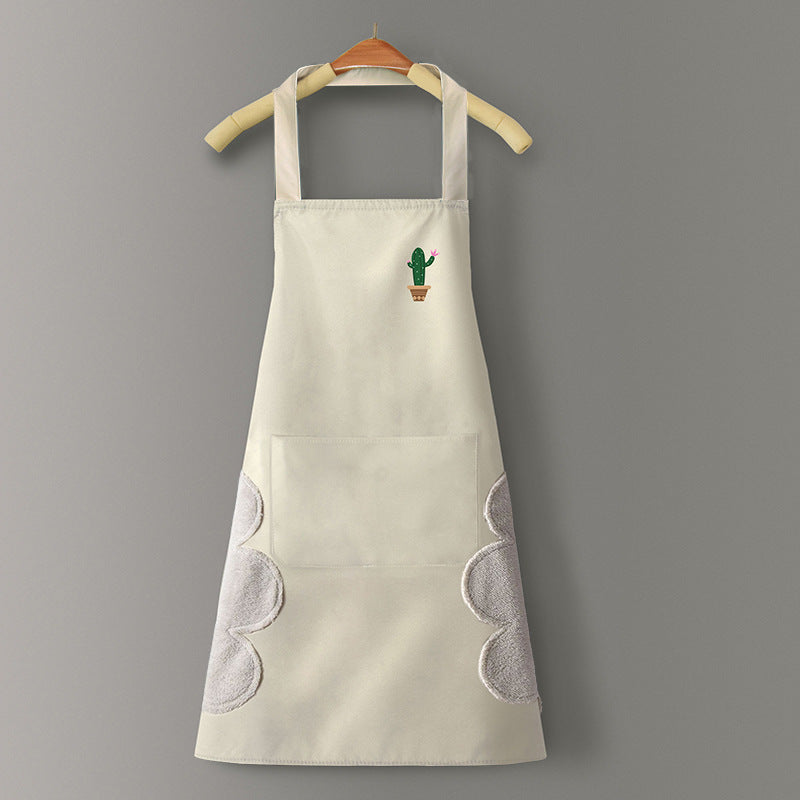Logo advertising custom apron waterproof and oil-proof pvc kitchen cooking custom waist household a wholesale