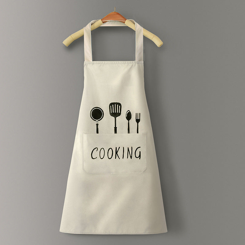 Logo advertising custom apron waterproof and oil-proof pvc kitchen cooking custom waist household a wholesale
