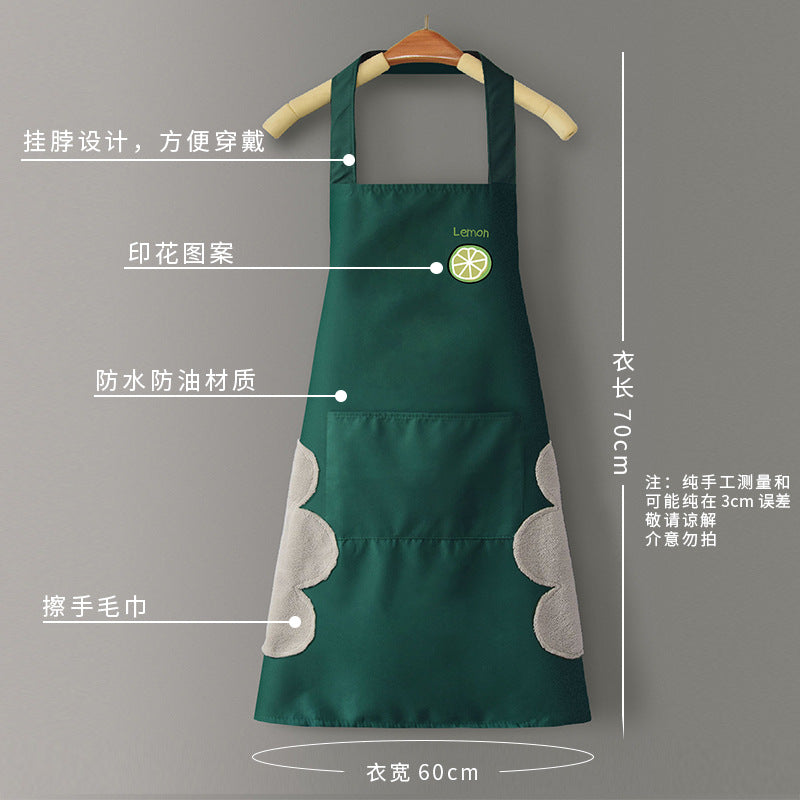 Logo advertising custom apron waterproof and oil-proof pvc kitchen cooking custom waist household a wholesale
