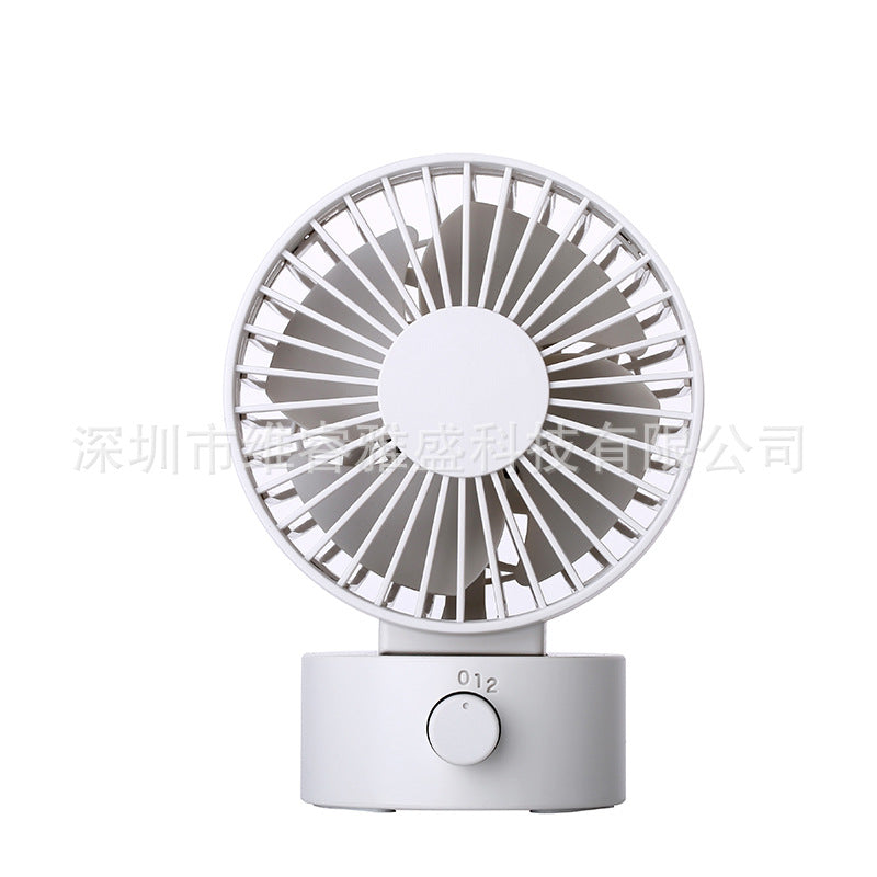 Muji Same New Product Fan Desktop Mini USB Fan 4inch Small Fan Macaron Rechargeable Small Fan