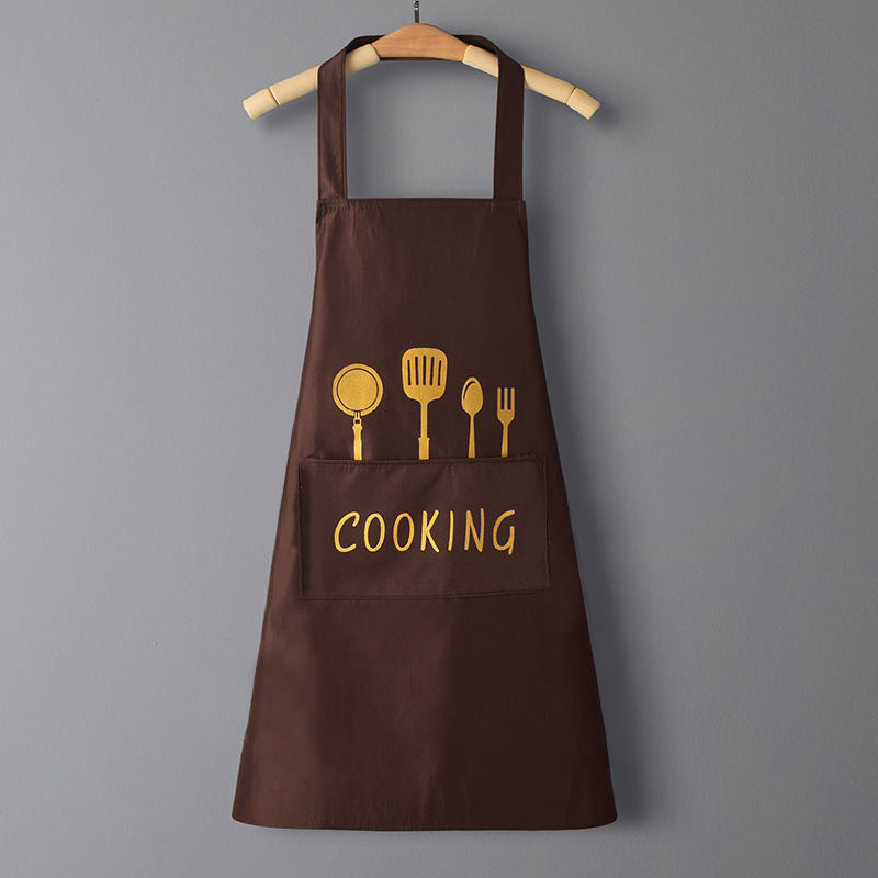 Logo advertising custom apron waterproof and oil-proof pvc kitchen cooking custom waist household a wholesale