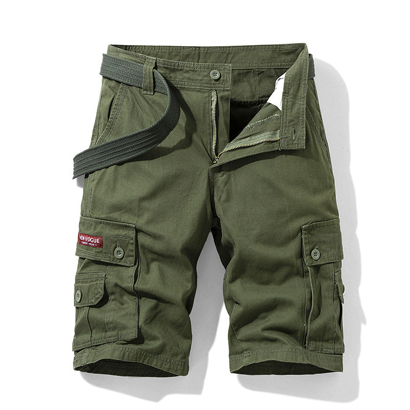 Summer Men's Fashionable Multi-Pocket Workwear Shorts Thin Casual Fashion 95555 Cross-Border for Amazon