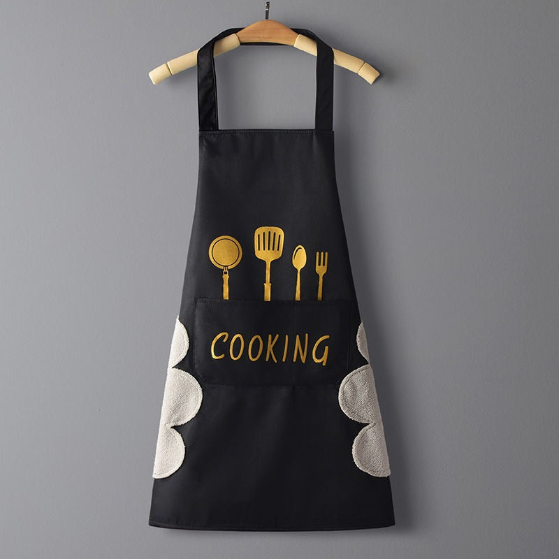 Logo advertising custom apron waterproof and oil-proof pvc kitchen cooking custom waist household a wholesale
