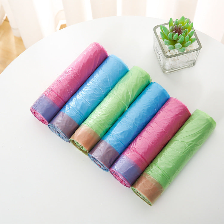 Garbage bag household automatic closing drawstring plastic bag thickened kitchen disposable large 50 * 60CM garbage bag
