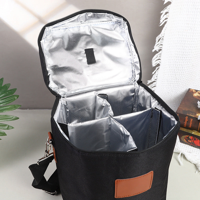 lunch bag red wine thermos bag 4 bottles wine cold ice bag outdoor picnic bag picnic bag