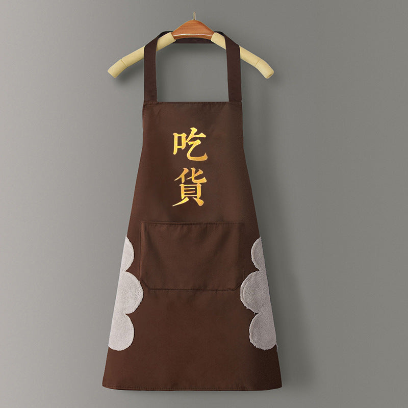 Logo advertising custom apron waterproof and oil-proof pvc kitchen cooking custom waist household a wholesale