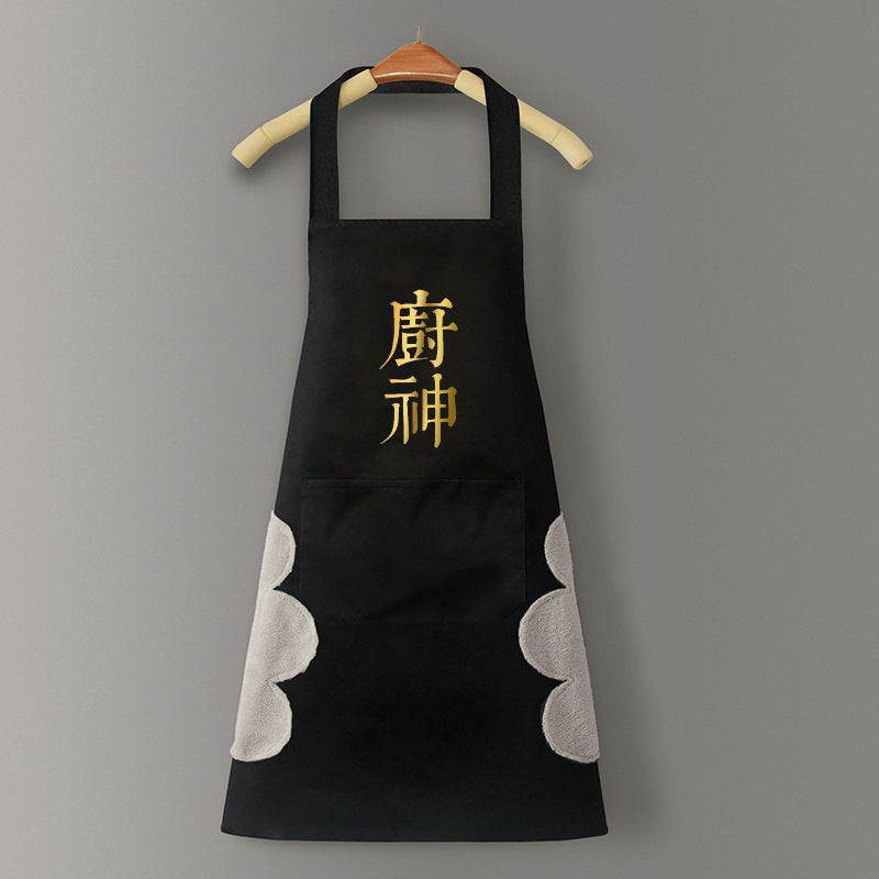 Logo advertising custom apron waterproof and oil-proof pvc kitchen cooking custom waist household a wholesale