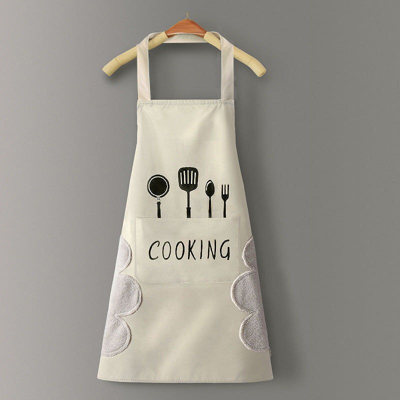 Logo advertising custom apron waterproof and oil-proof pvc kitchen cooking custom waist household a wholesale