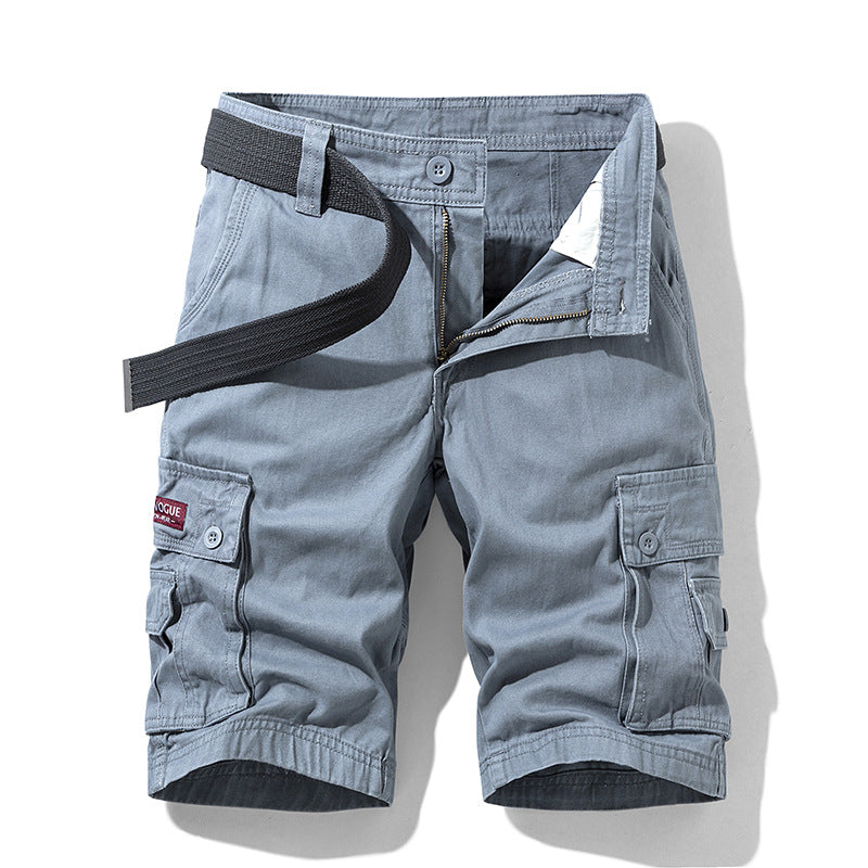 Summer Men's Fashionable Multi-Pocket Workwear Shorts Thin Casual Fashion 95555 Cross-Border for Amazon