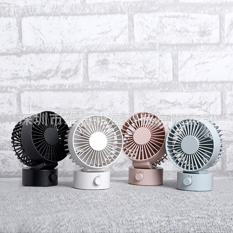 Muji Same New Product Fan Desktop Mini USB Fan 4inch Small Fan Macaron Rechargeable Small Fan