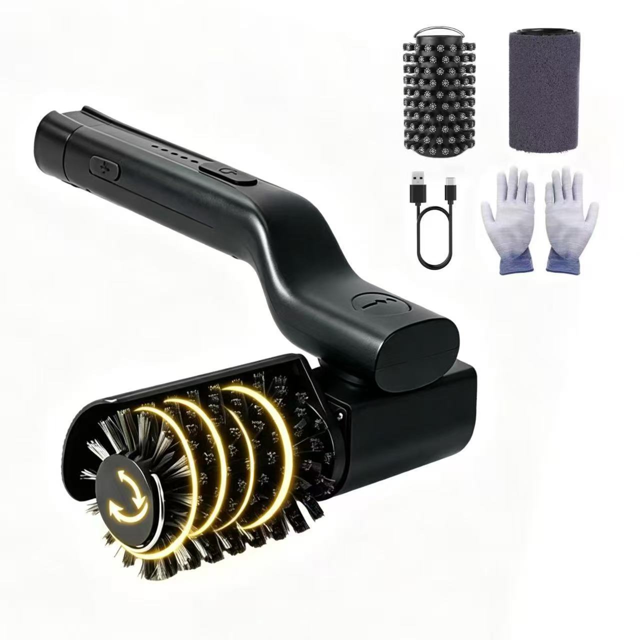 Cross-Border New Model Foldable Second-Generation Electric Barbecue Brush Heavy Grease Cleaning Tool Barbecue Grill Cleaning Tool