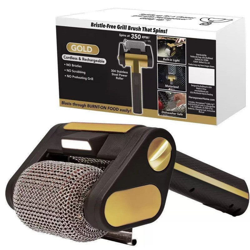 Cross-Border New Model Foldable Second-Generation Electric Barbecue Brush Heavy Grease Cleaning Tool Barbecue Grill Cleaning Tool