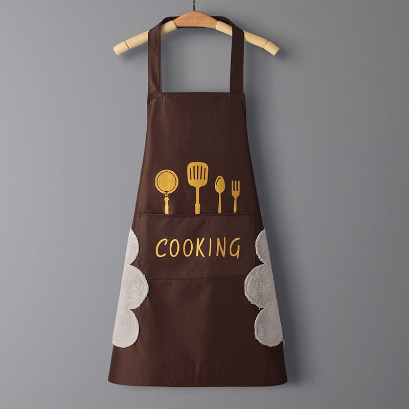 Logo advertising custom apron waterproof and oil-proof pvc kitchen cooking custom waist household a wholesale