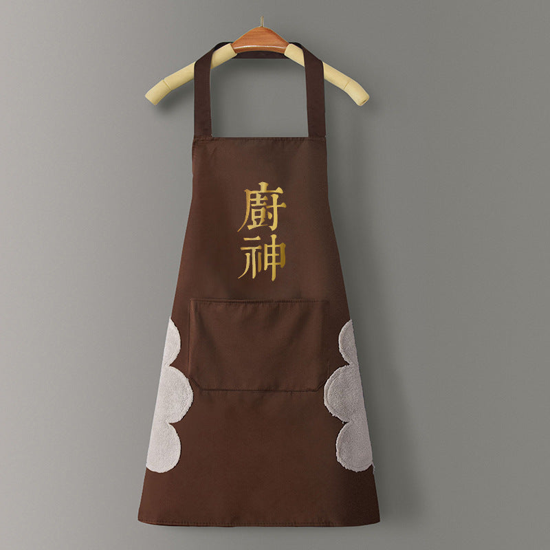 Logo advertising custom apron waterproof and oil-proof pvc kitchen cooking custom waist household a wholesale