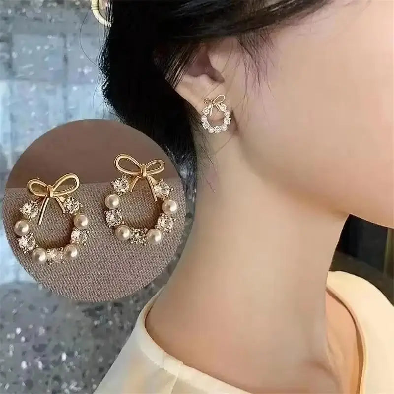 925 Silver Needle Korean Fashion Crystal Flower Earrings For Women Jewelry 2026 Trending New Luxury Zircon Flowers Stud Earrings
