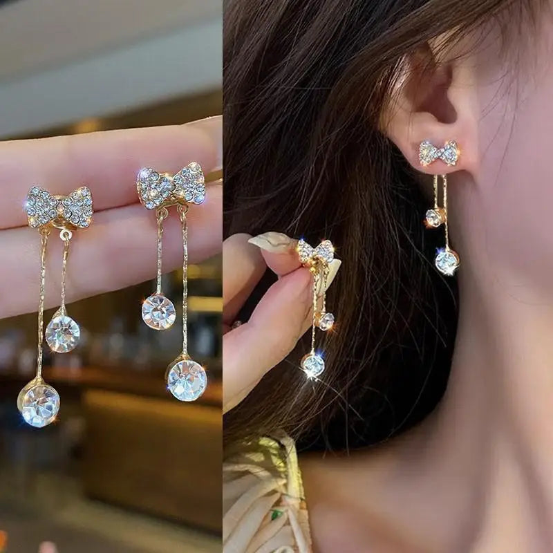 925 Silver Needle Vintage Green Crystal Butterfly Drop Earrings For Women Jewelry 2026 Trending Luxury Zircon Women's Earrings
