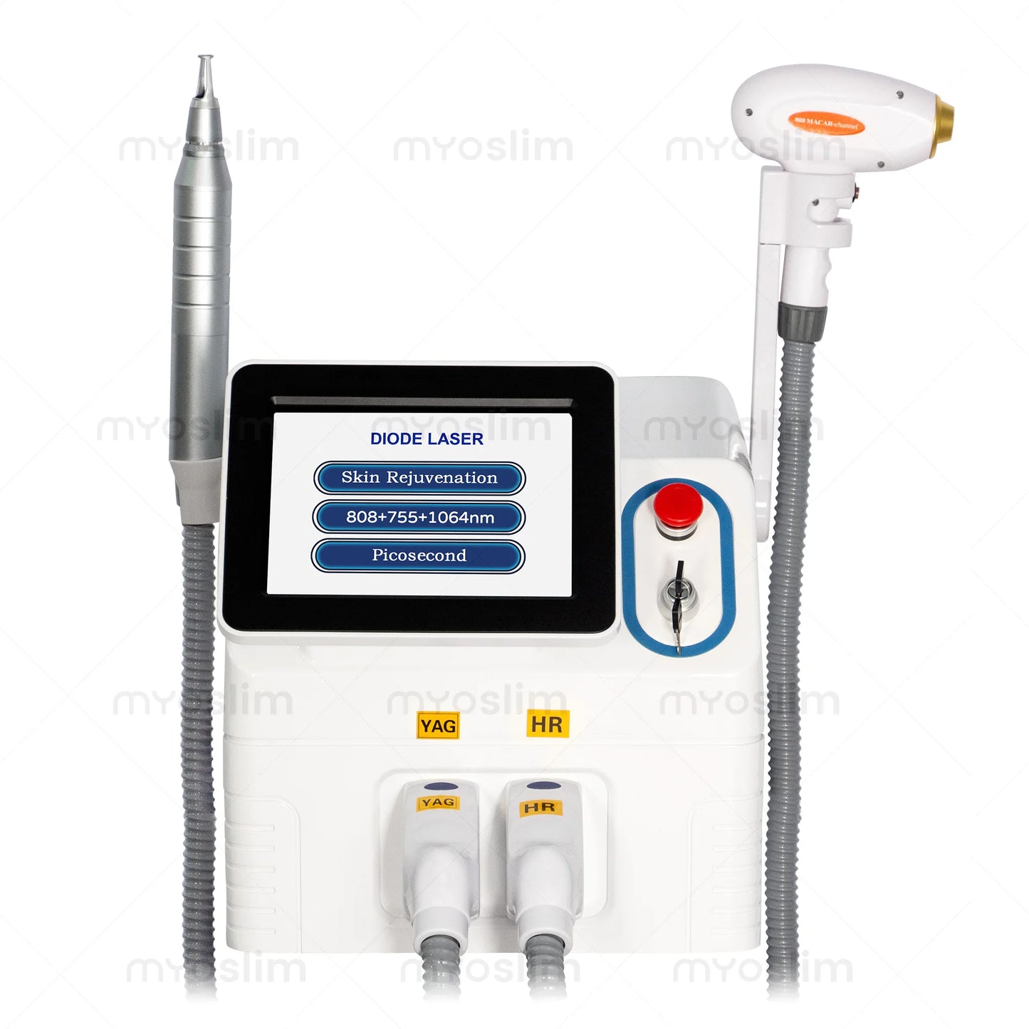 2 IN 1 PicoSecond  Machine Diode 808nm 755nm 1064nm Hair Removal Tattoo Removal Skin Rejuvenation Beauty Device