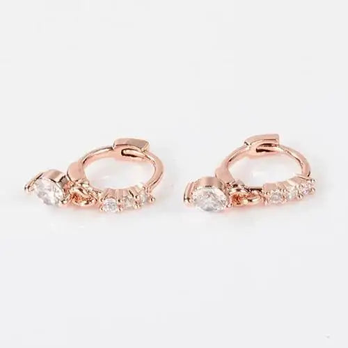 1/2PC Retro Romantic Rose Piercing Cartilage Earrings Ear Clip hoop for Women Girl Trendy Wedding Party Jewelry Birthday Gifts