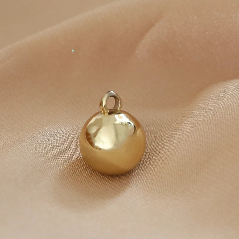 1pcs Contracted Wind Specification Smooth Love Hearts  Ball Pendant Jewelry Necklaces Earrings Diy Material Handmade Charms