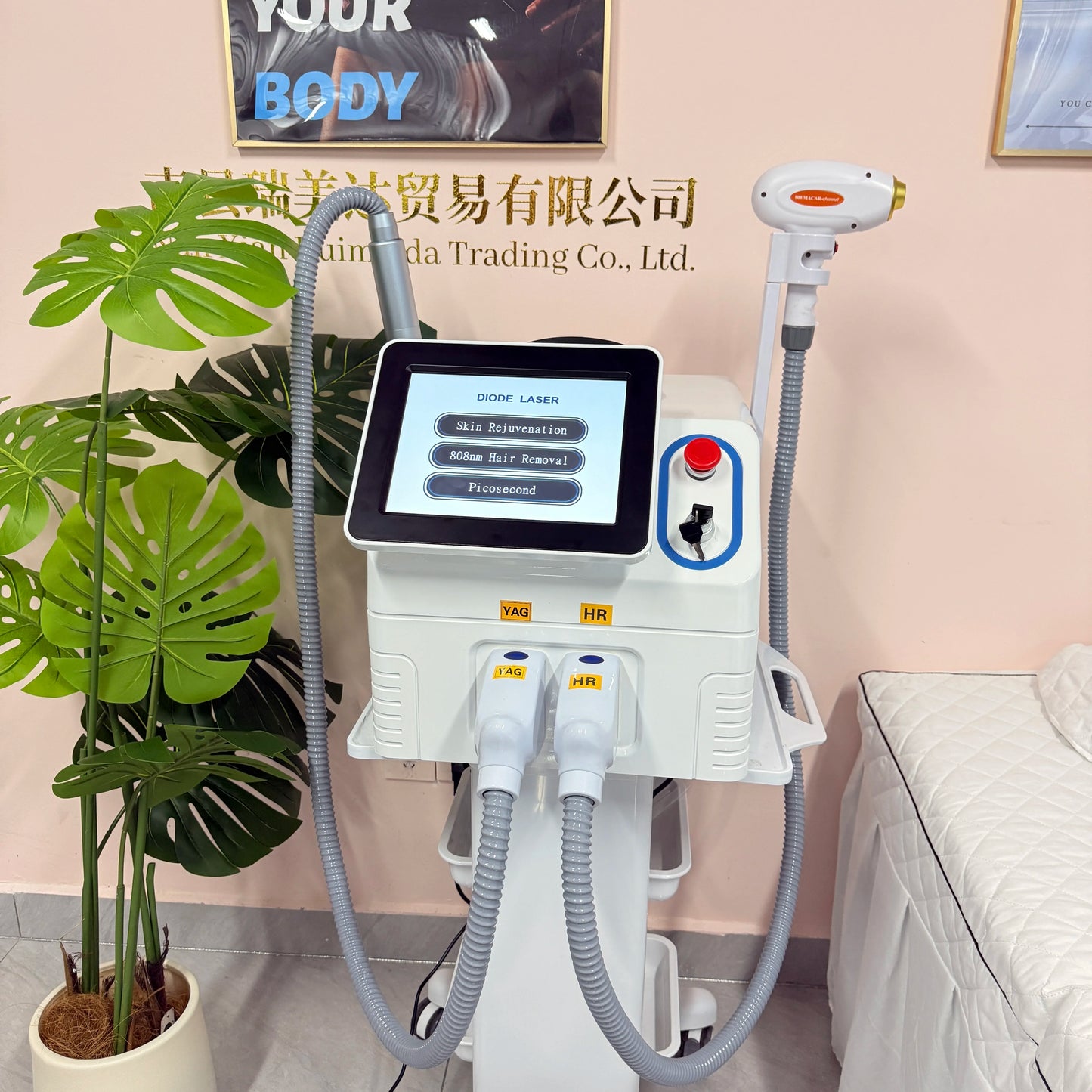2 IN 1 PicoSecond  Machine Diode 808nm 755nm 1064nm Hair Removal Tattoo Removal Skin Rejuvenation Beauty Device