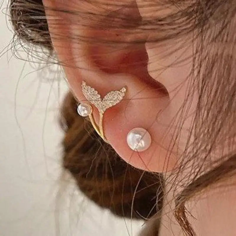 925 Silver Needle Korean Fashion Pearl Stud Earrings For Women Jewelry 2026 Trending Crystal Flower Butterfly Leaf Earrings Gift
