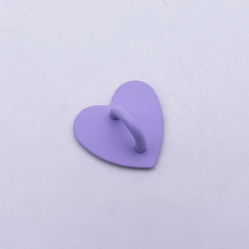 1pcs Self Adhesive Metal Heart Phone Charm Holder Mobile Phone Case Finger Ring Stand Hooks Buckle Charms Clasp Accessories New