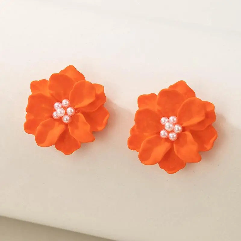925 Silver Needle Korean Fashion Bowknot Tulip Earrings For Women Jewelry 2026 Trending New Women's White Flower Earrings Brinco