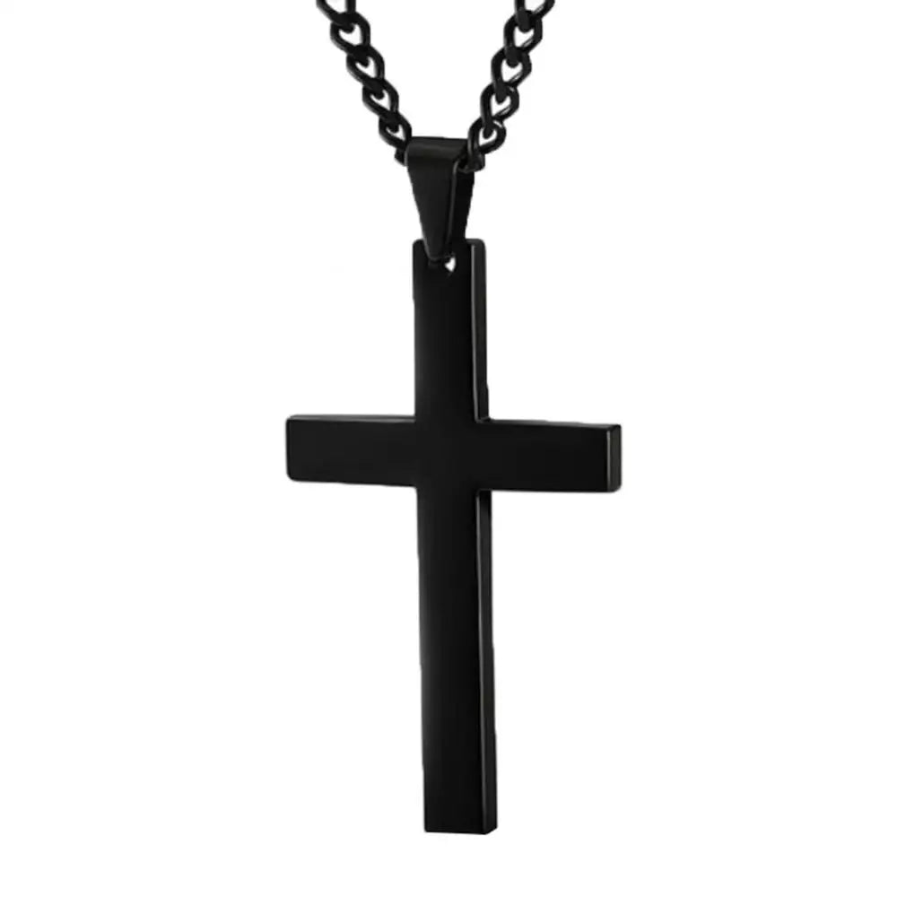 Men Clavicle Chain Simple Cross Pendant Necklaces Alloy Necklace Chain Jewelry Chain Choker Christmas Day Gift Women Necklace