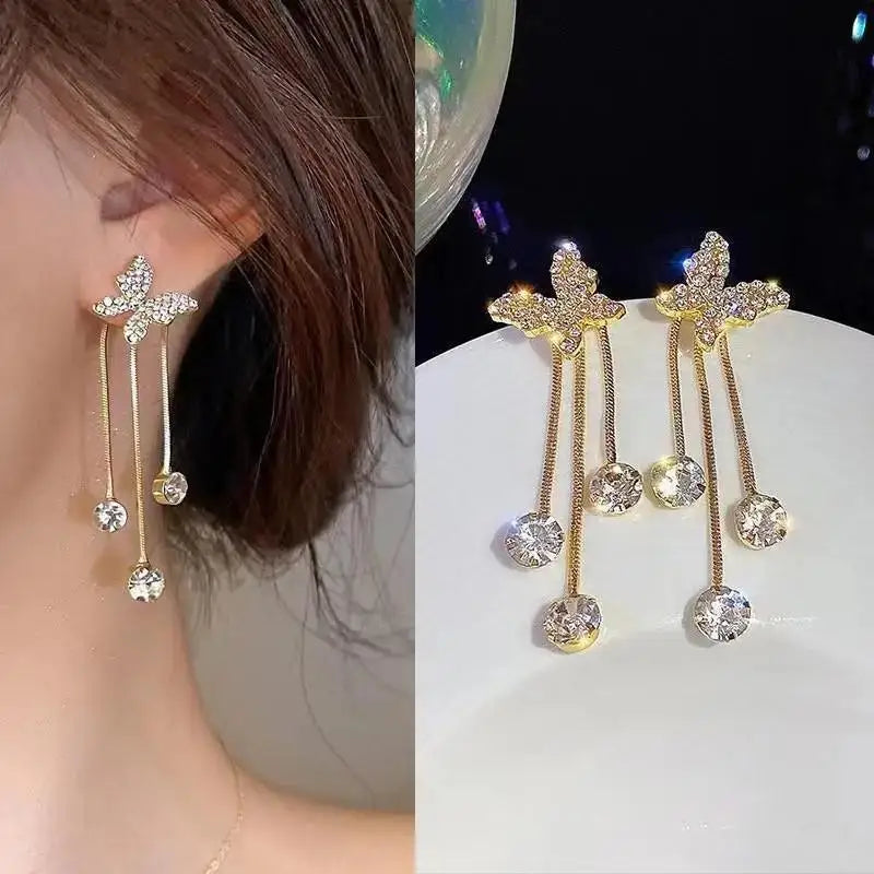 925 Silver Needle Korean Fashion Crystal Heart Earrings For Women Jewelry 2026 Trending New Luxury Women's Hoop Earrings Brincos