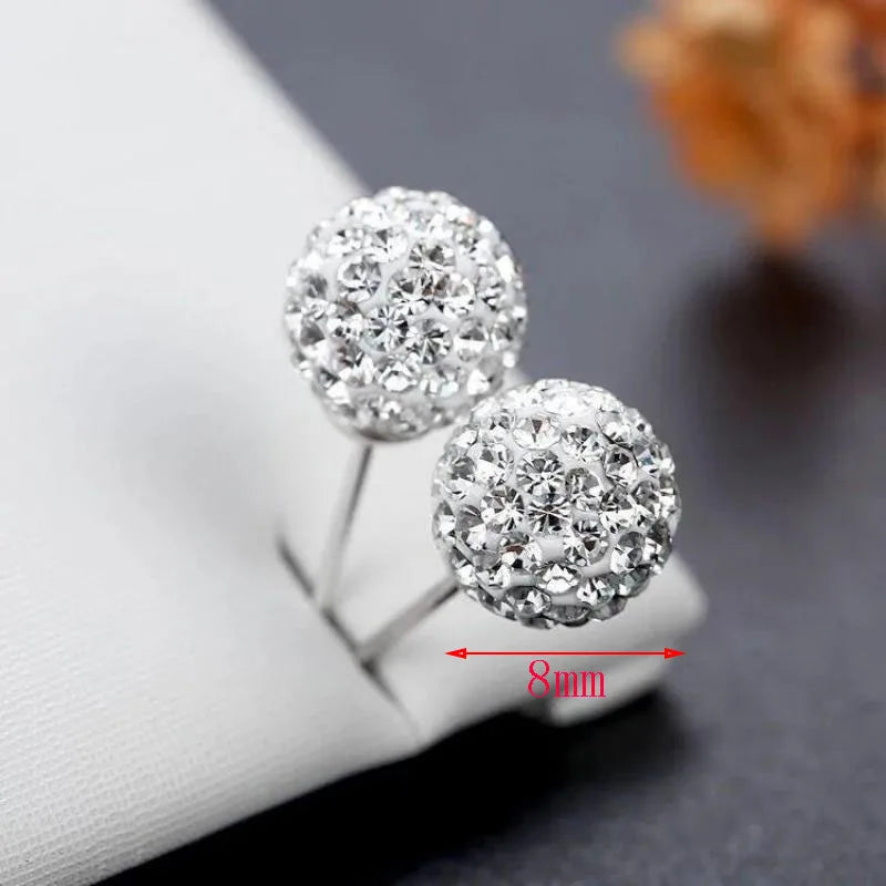 925 Silver Needle Korean Fashion Crystal Heart Earrings For Women Jewelry 2026 Trending New Luxury Women's Hoop Earrings Brincos