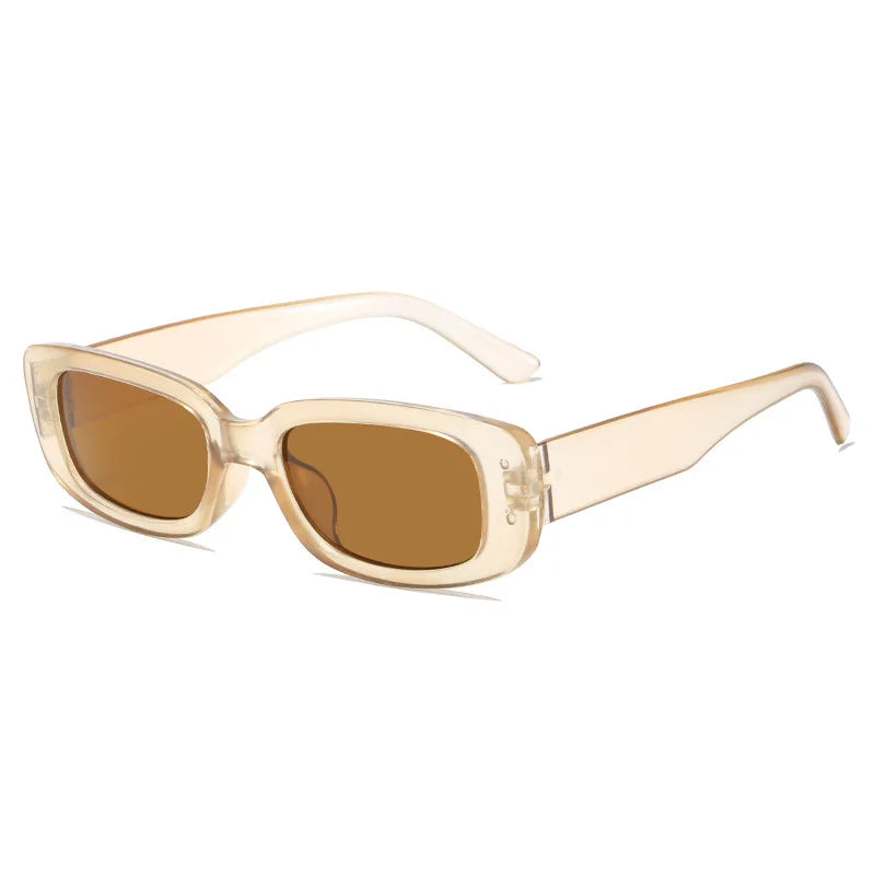 2023 New Retro Small Sunglasses Men's and Women's Fashion Trendy Vintage Popular Square Frame Rectangle Sunglasses UV Protection
