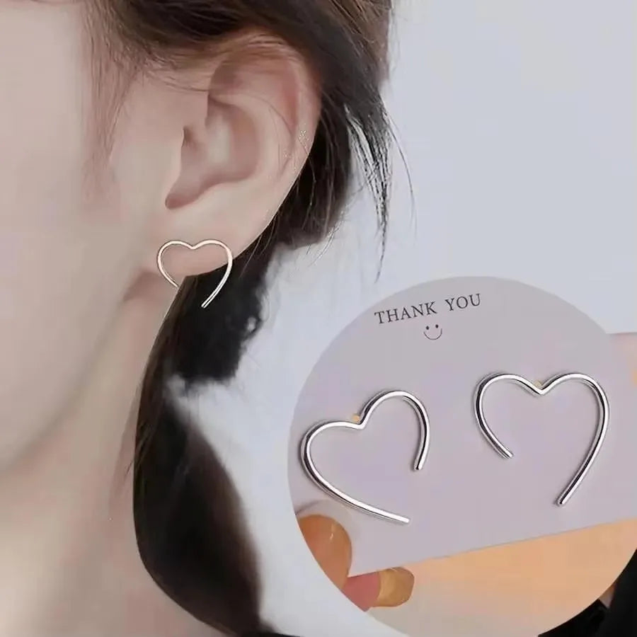 925 Silver Needle Korean Fashion Zircon Geometric Earrings For Women Jewelry 2026 Trending Luxury Crystal Cross Stud Earrings