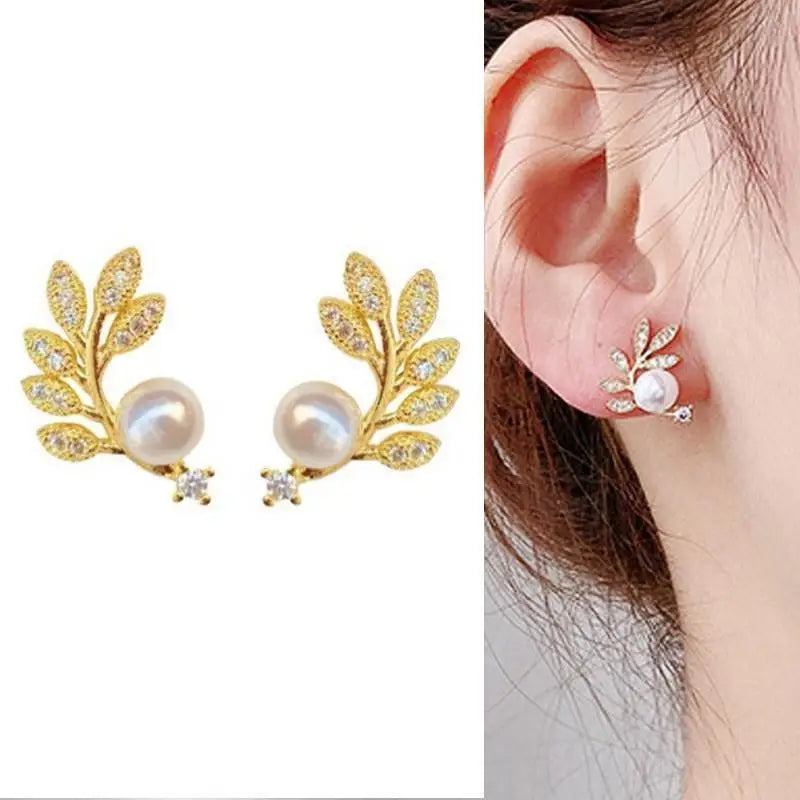 925 Silver Needle Hollow Crystal Swan Earrings For Women Korean Jewelry 2026 Trending New Luxury Animal Pearl Stud Earrings Gift