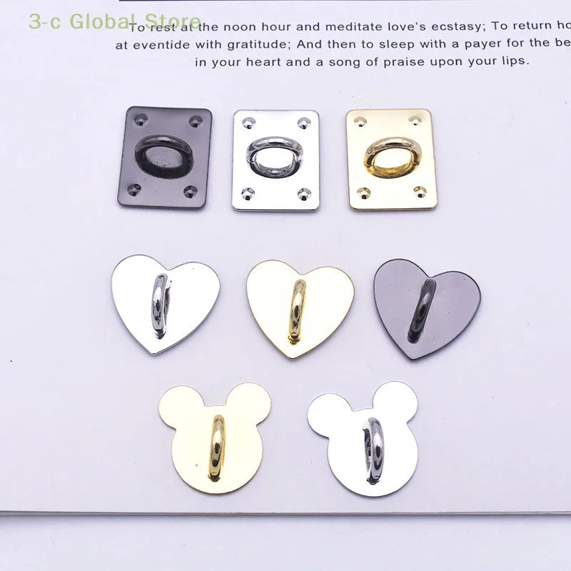 1pcs Self Adhesive Metal Heart Phone Charm Holder Mobile Phone Case Finger Ring Stand Hooks Buckle Charms Clasp Accessories New