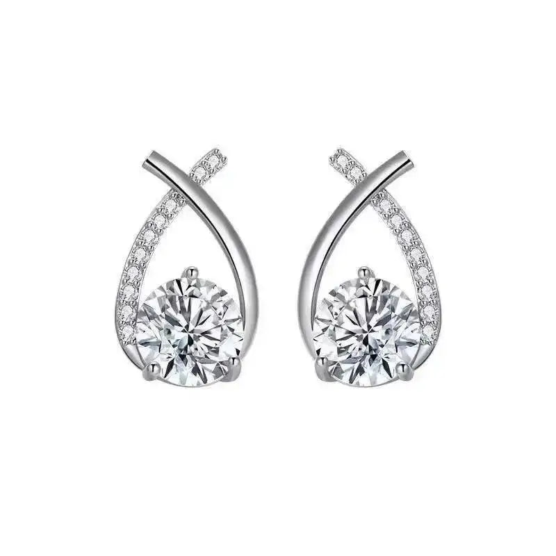 925 Silver Needle Korean Fashion Crystal Flower Earrings For Women Jewelry 2026 Trending New Luxury Zircon Flowers Stud Earrings