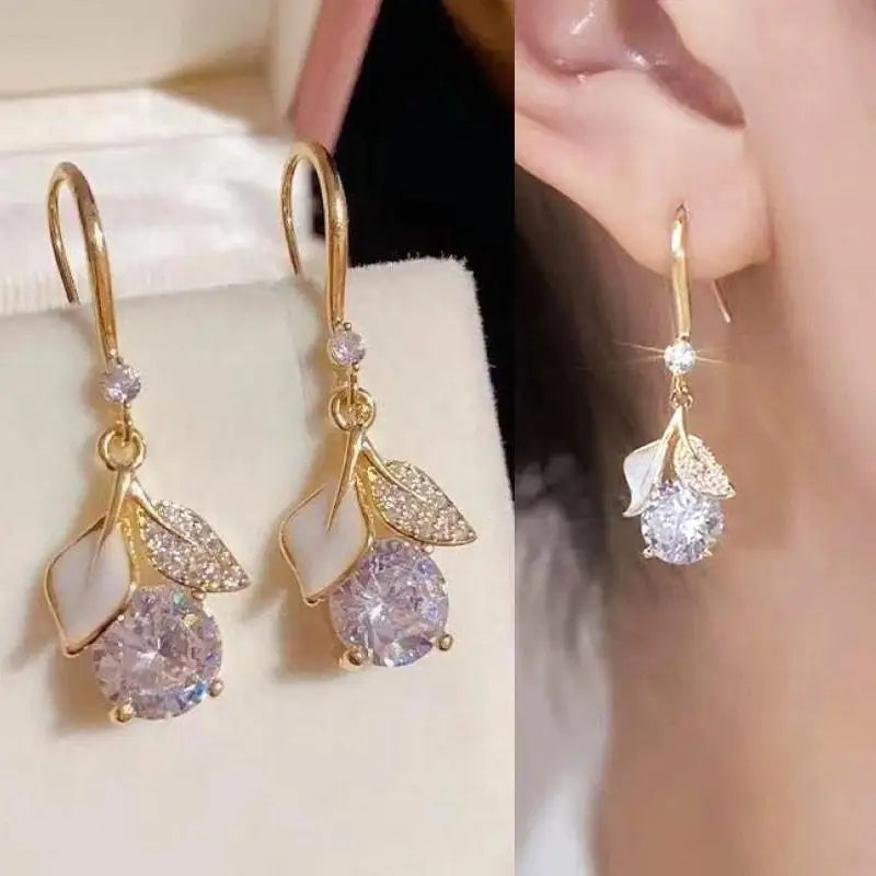 925 Silver Needle Vintage Green Crystal Butterfly Drop Earrings For Women Jewelry 2026 Trending Luxury Zircon Women's Earrings