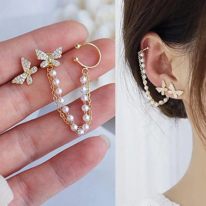 925 Silver Needle Hollow Crystal Swan Earrings For Women Korean Jewelry 2026 Trending New Luxury Animal Pearl Stud Earrings Gift
